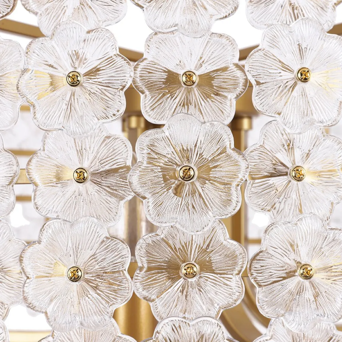 Art Deco Blossom Floral Cage Drum Lantern Pendant Light