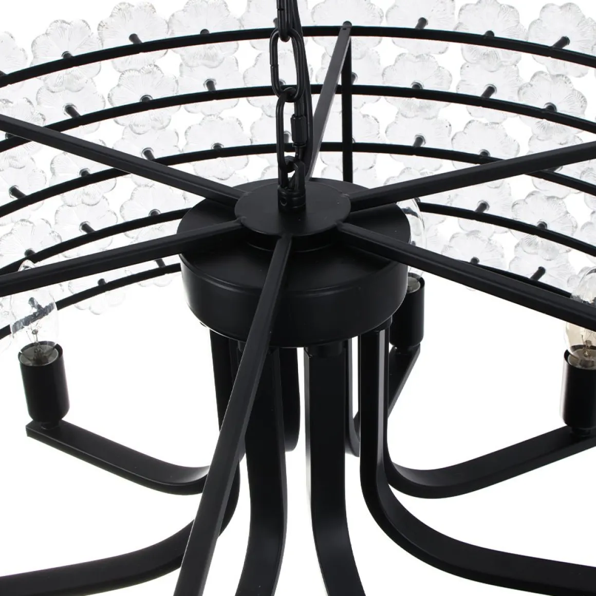 Art Deco Blossom Floral Cage Drum Lantern Pendant Light