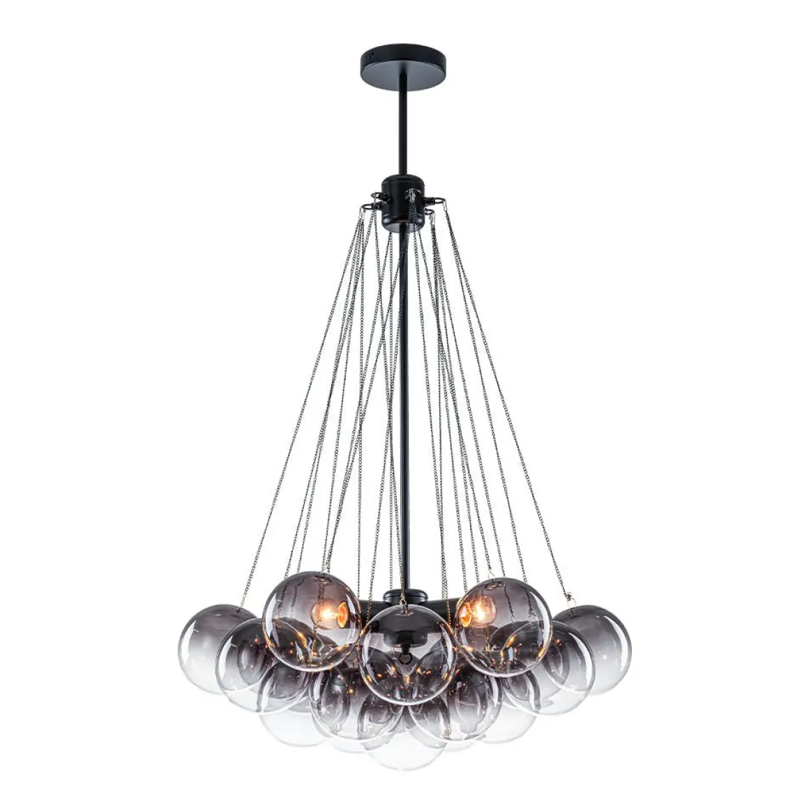 Art Deco Color Cluster Glass Globe Bubble Chandelier
