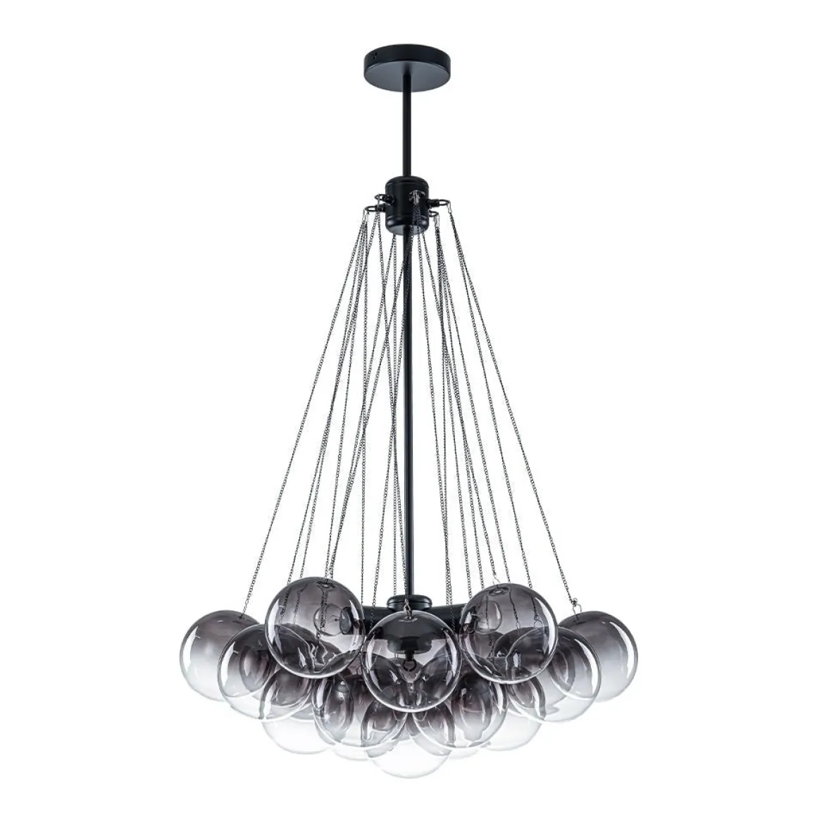 Art Deco Color Cluster Glass Globe Bubble Chandelier