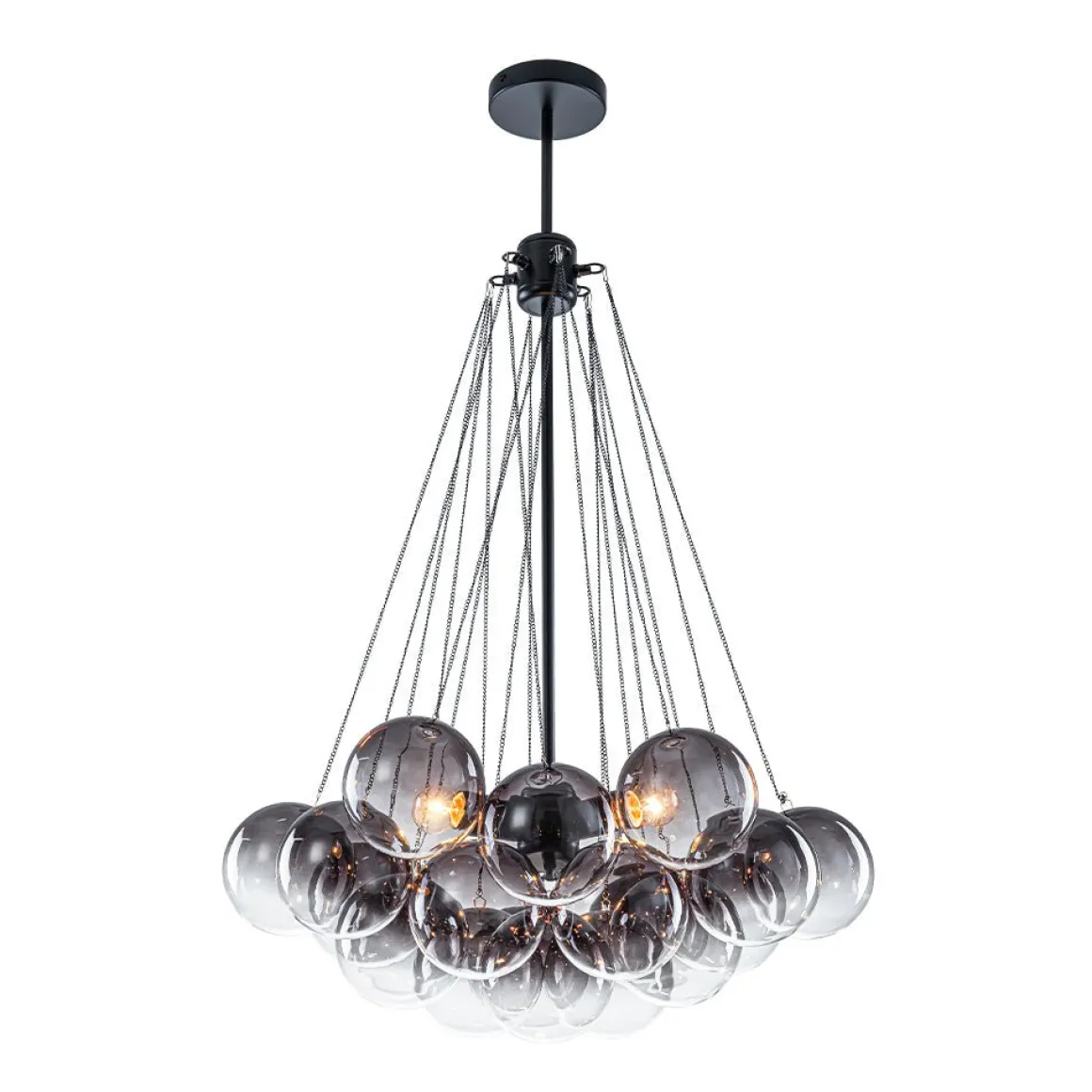 Art Deco Color Cluster Glass Globe Bubble Chandelier
