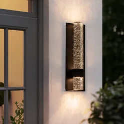 Black Linear Bubble Crystal Tube Dimmable LED Wall Light