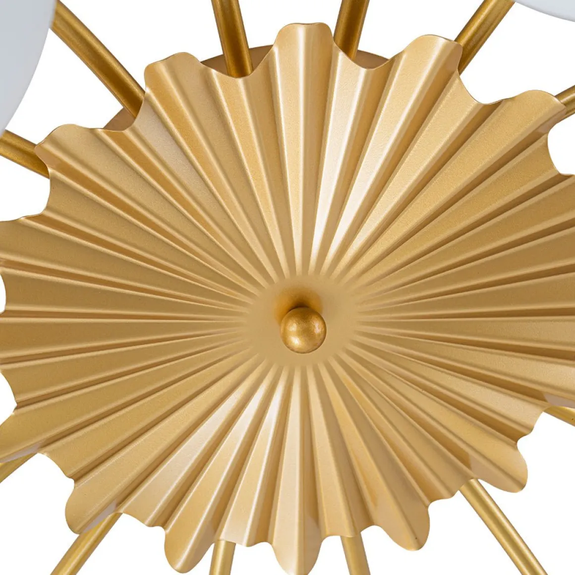 Bloom Dimmable Opal Glass Globe Bubble Semi Flush Chandelier