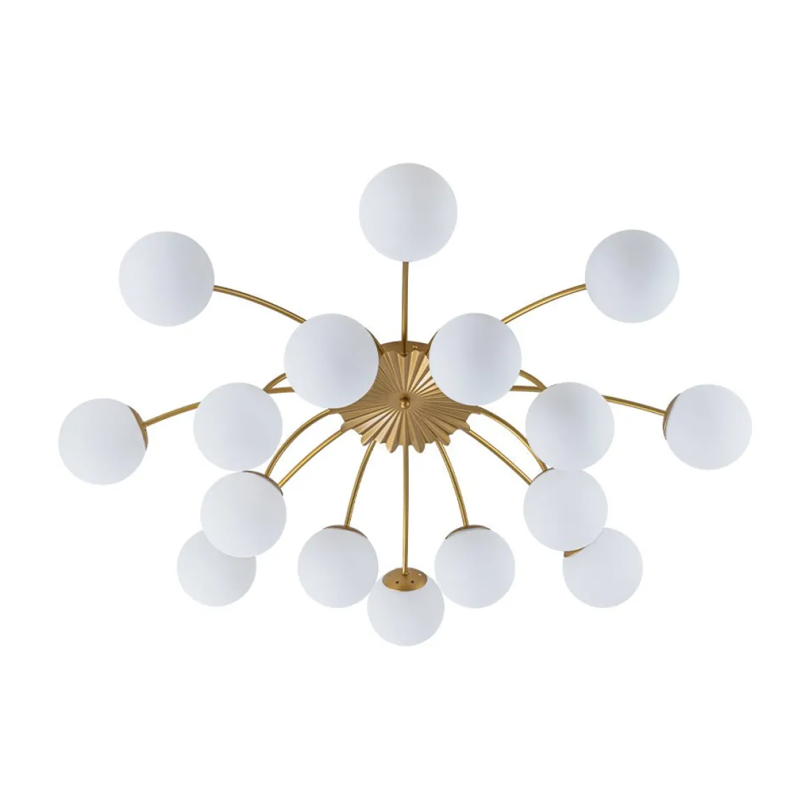 Bloom Dimmable Opal Glass Globe Bubble Semi Flush Chandelier