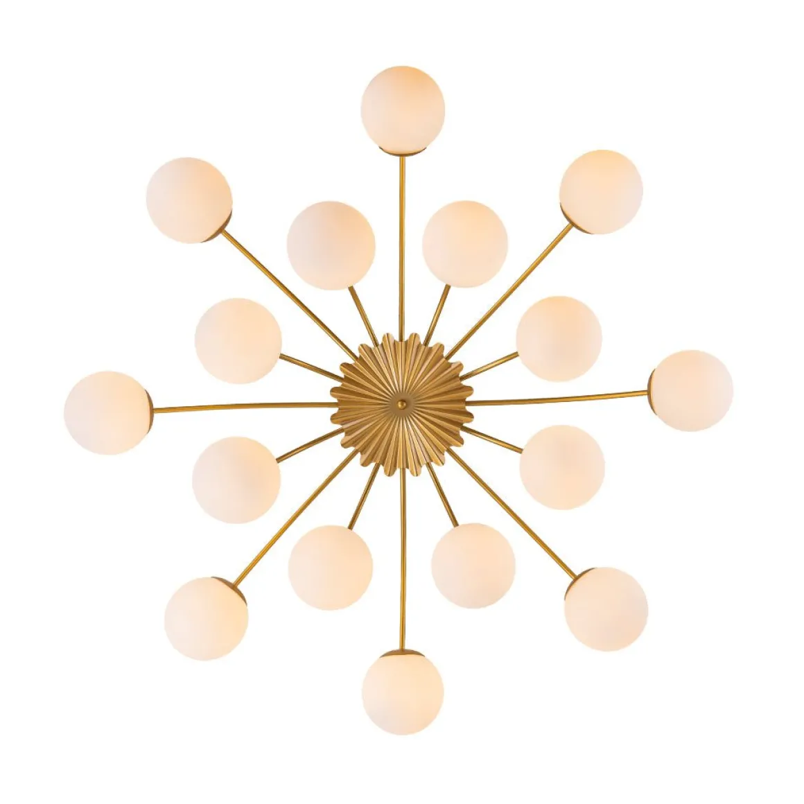 Bloom Dimmable Opal Glass Globe Bubble Semi Flush Chandelier
