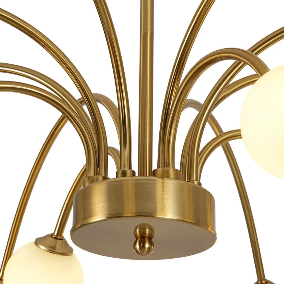 Bloom Frosted Glass Bubble Arched Arm Sputnik Chandelier