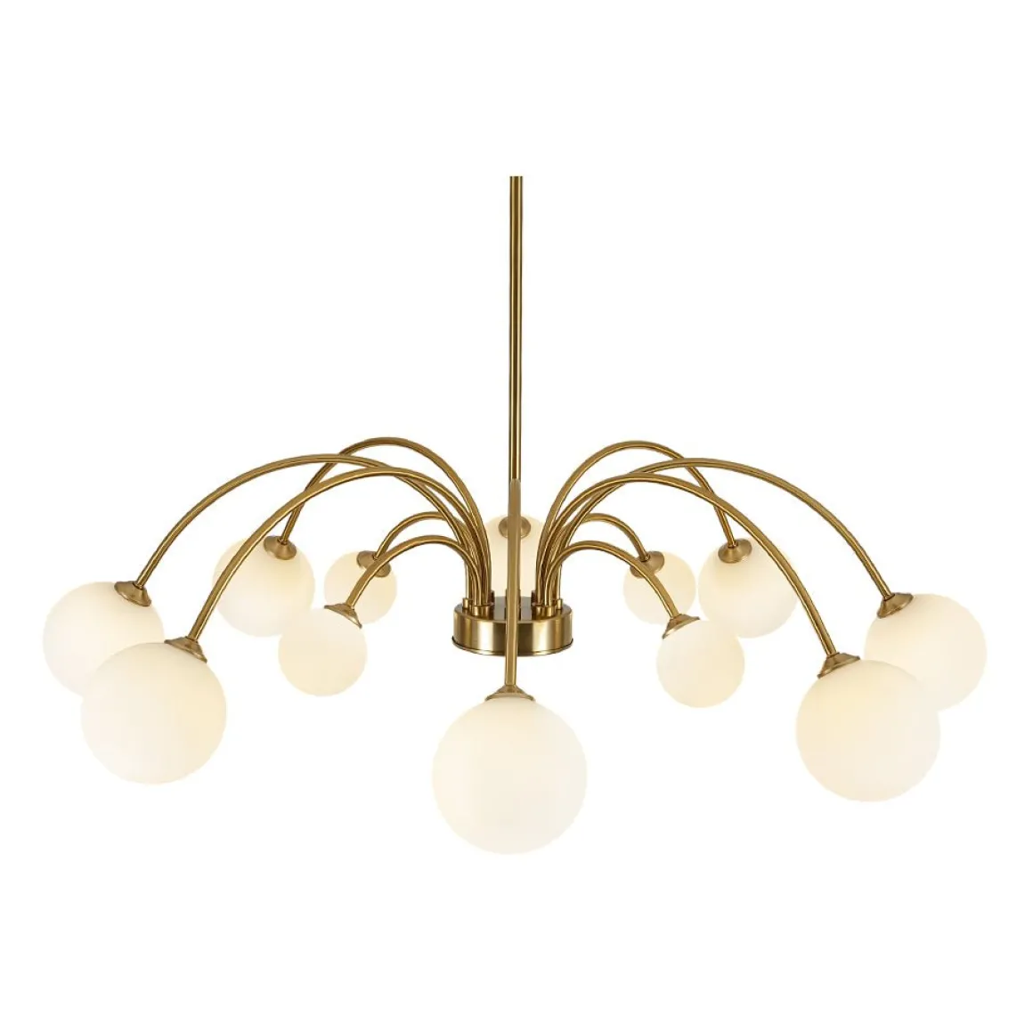 Bloom Frosted Glass Bubble Arched Arm Sputnik Chandelier