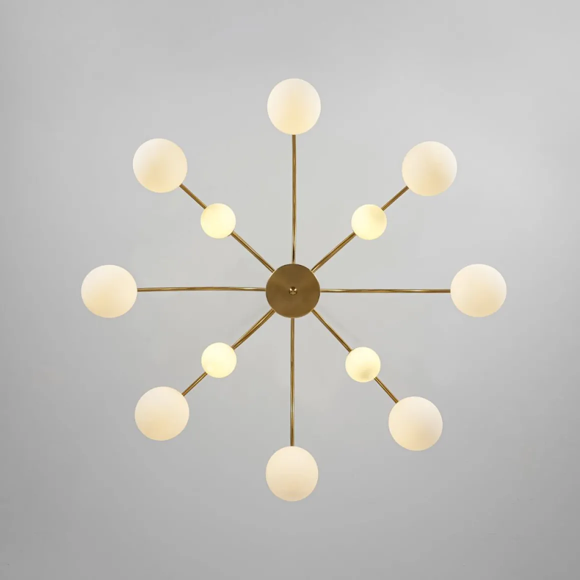 Bloom Frosted Glass Bubble Arched Arm Sputnik Chandelier