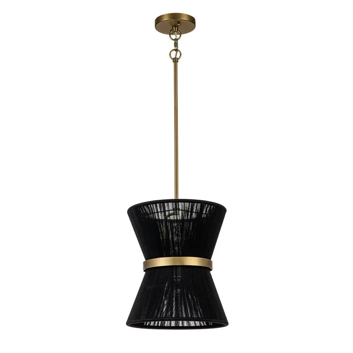 Boho 2-Tier Woven Thread Tapered Drum Pendant Light