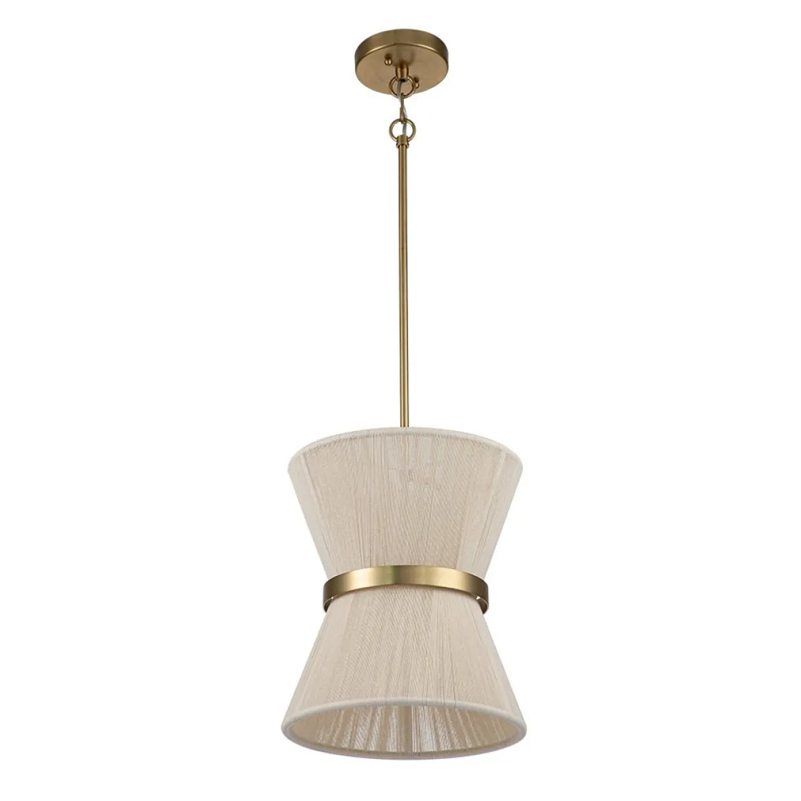 Boho 2-Tier Woven Thread Tapered Drum Pendant Light
