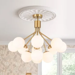 Bouquet Tiered Sputnik Pendant Frosted Glass Bubble Chandelier