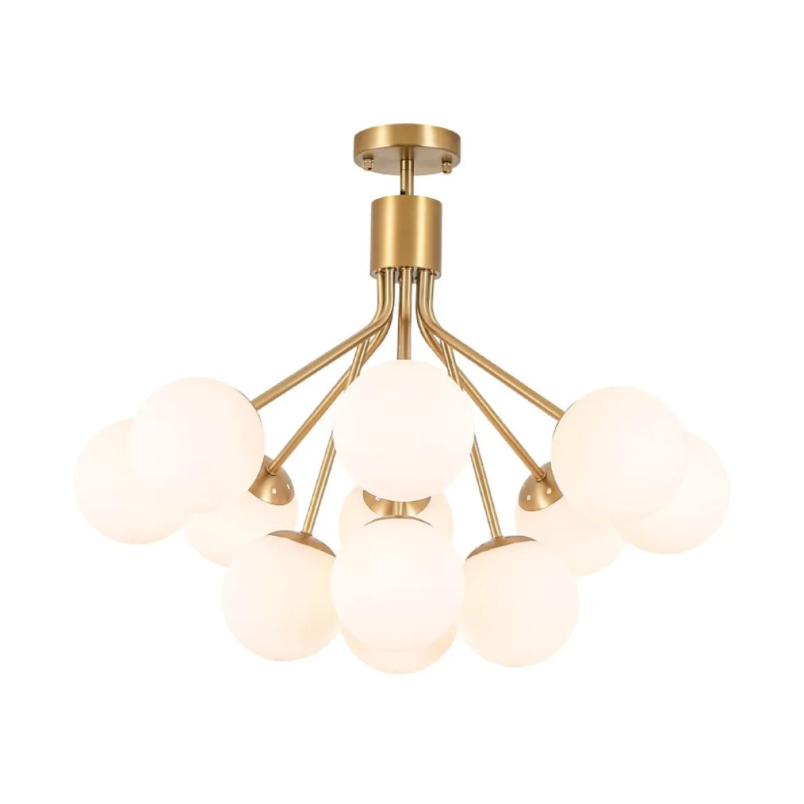 Bouquet Tiered Sputnik Pendant Frosted Glass Bubble Chandelier