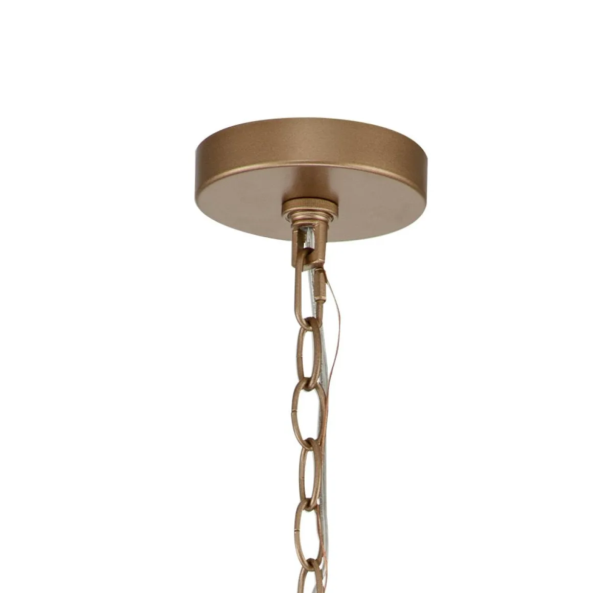 Brass Candle Style Drum Fabric Chandelier