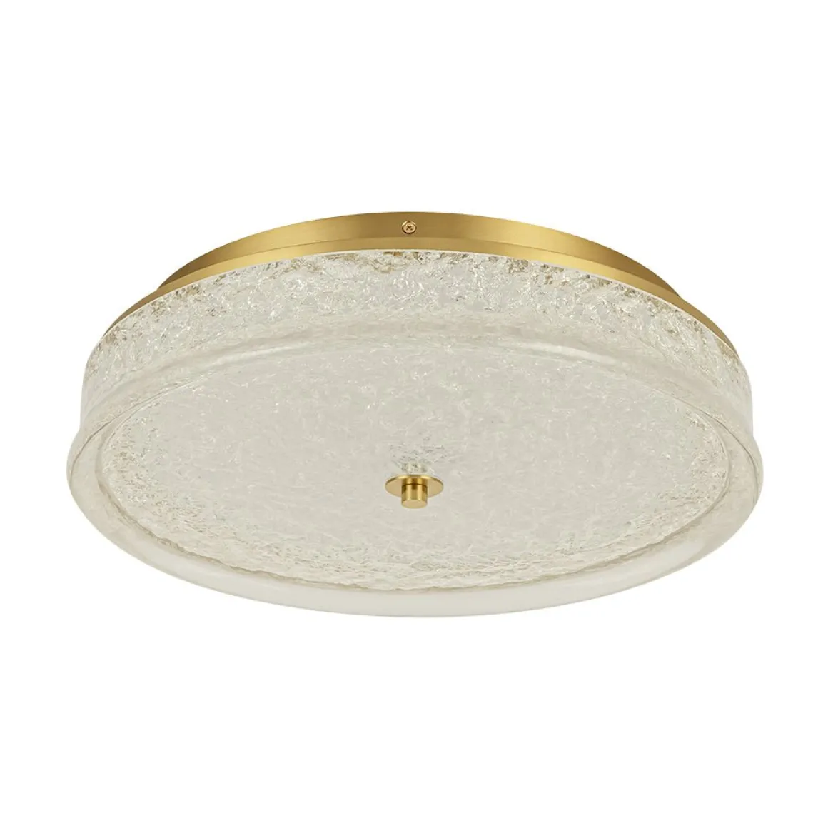 Brass Crystal Resin Art Dimmable LED Round LED Ceiling Light