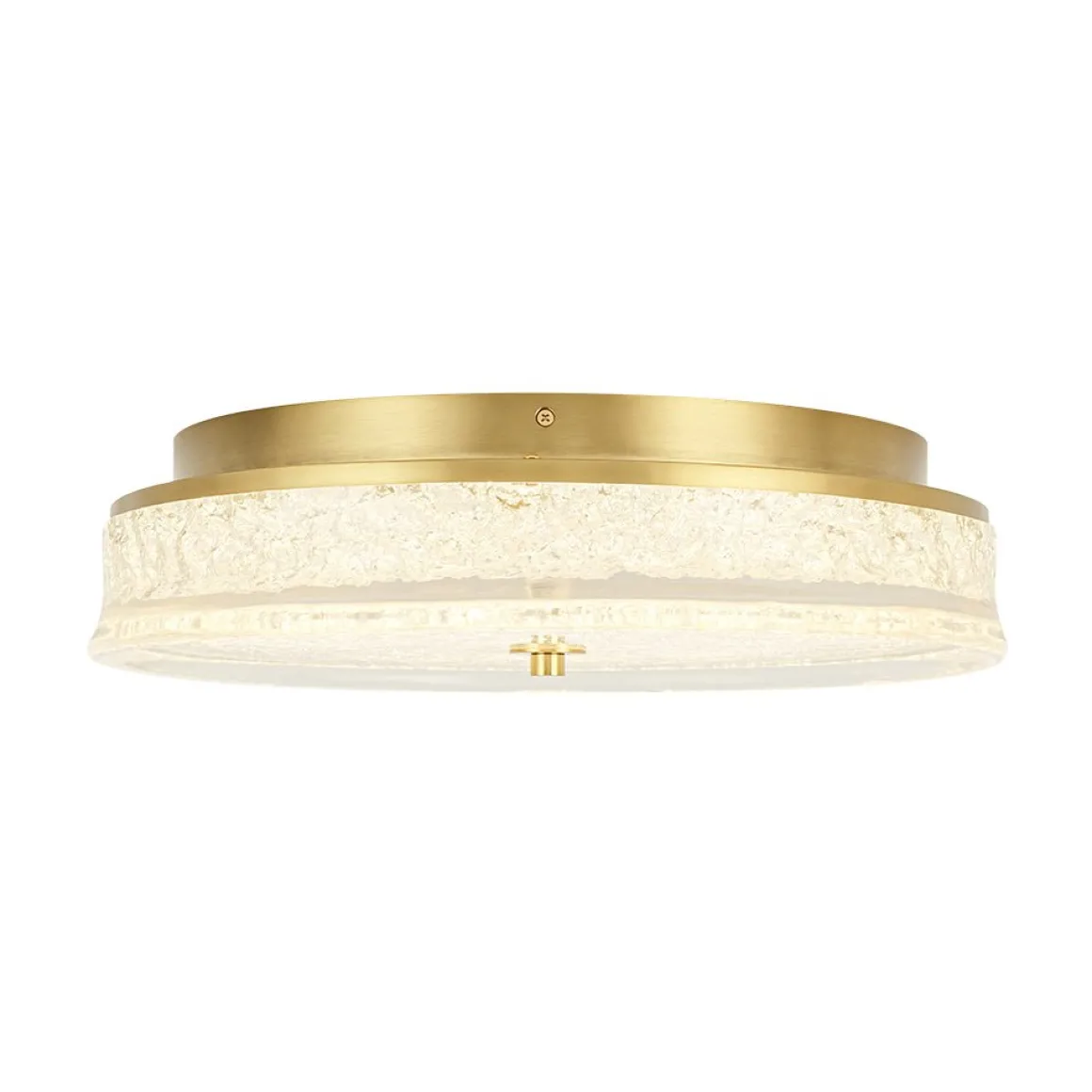 Brass Crystal Resin Art Dimmable LED Round LED Ceiling Light