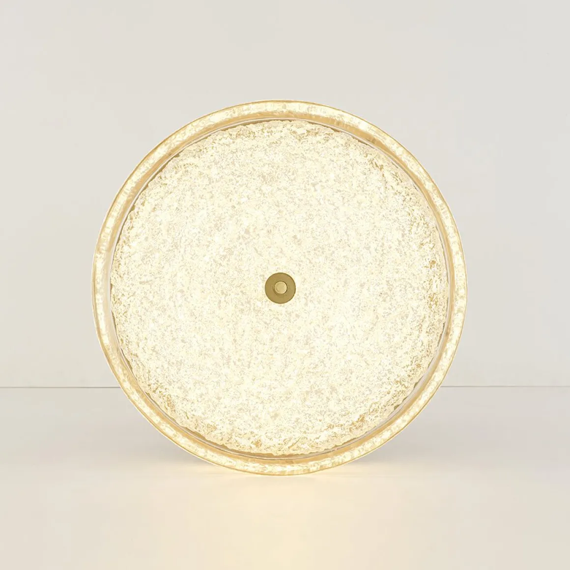 Brass Crystal Resin Art Dimmable LED Round LED Ceiling Light