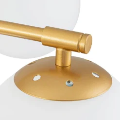 Brass 2-Tier Sputnik Frosted Glass Bubble Pendant Chandelier