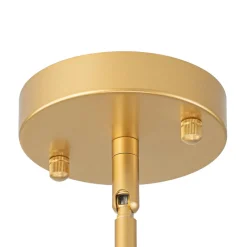 Brass 2-Tier Sputnik Frosted Glass Bubble Pendant Chandelier