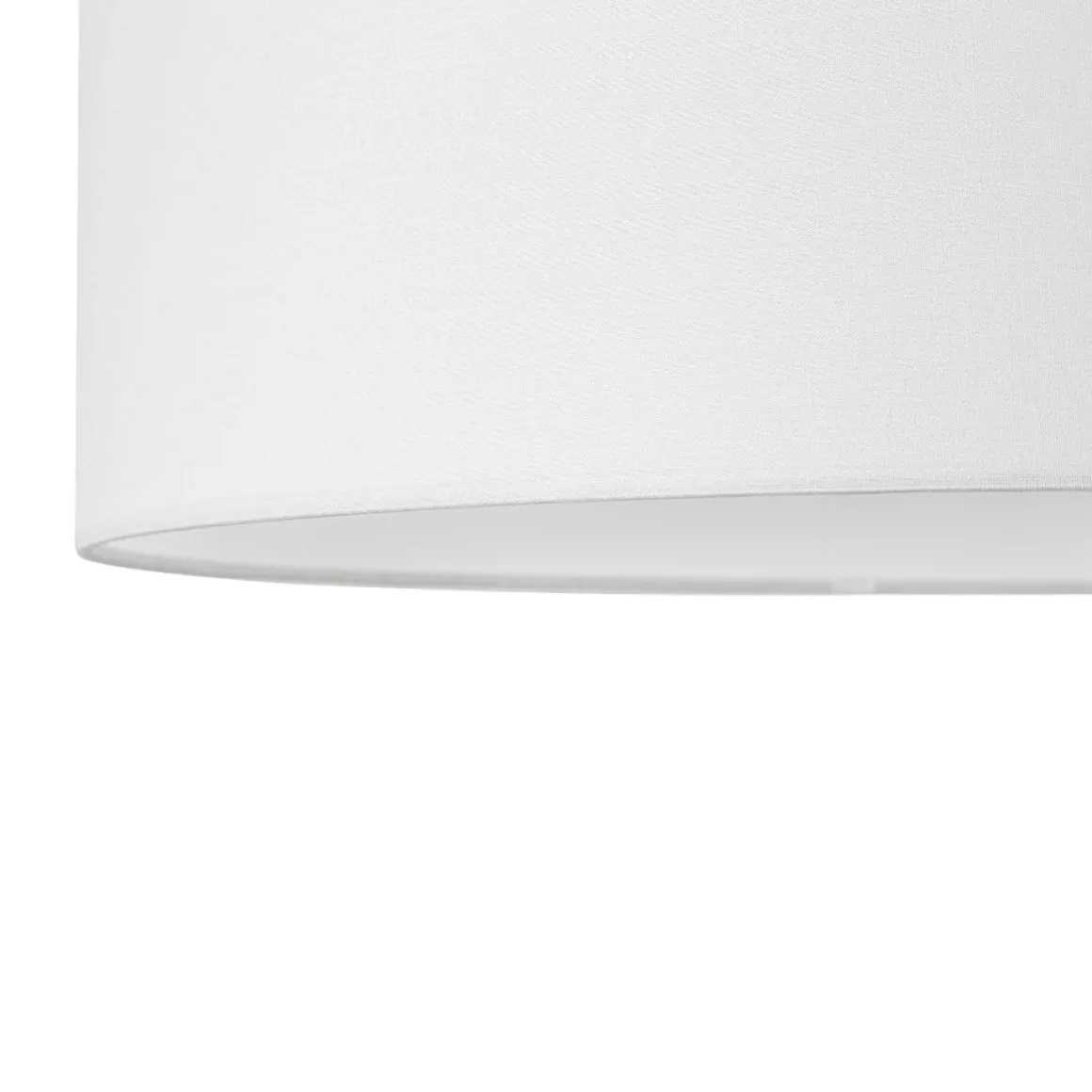 Brass White Fabric Drum Cage Semi Flush Dual Mount Chandelier