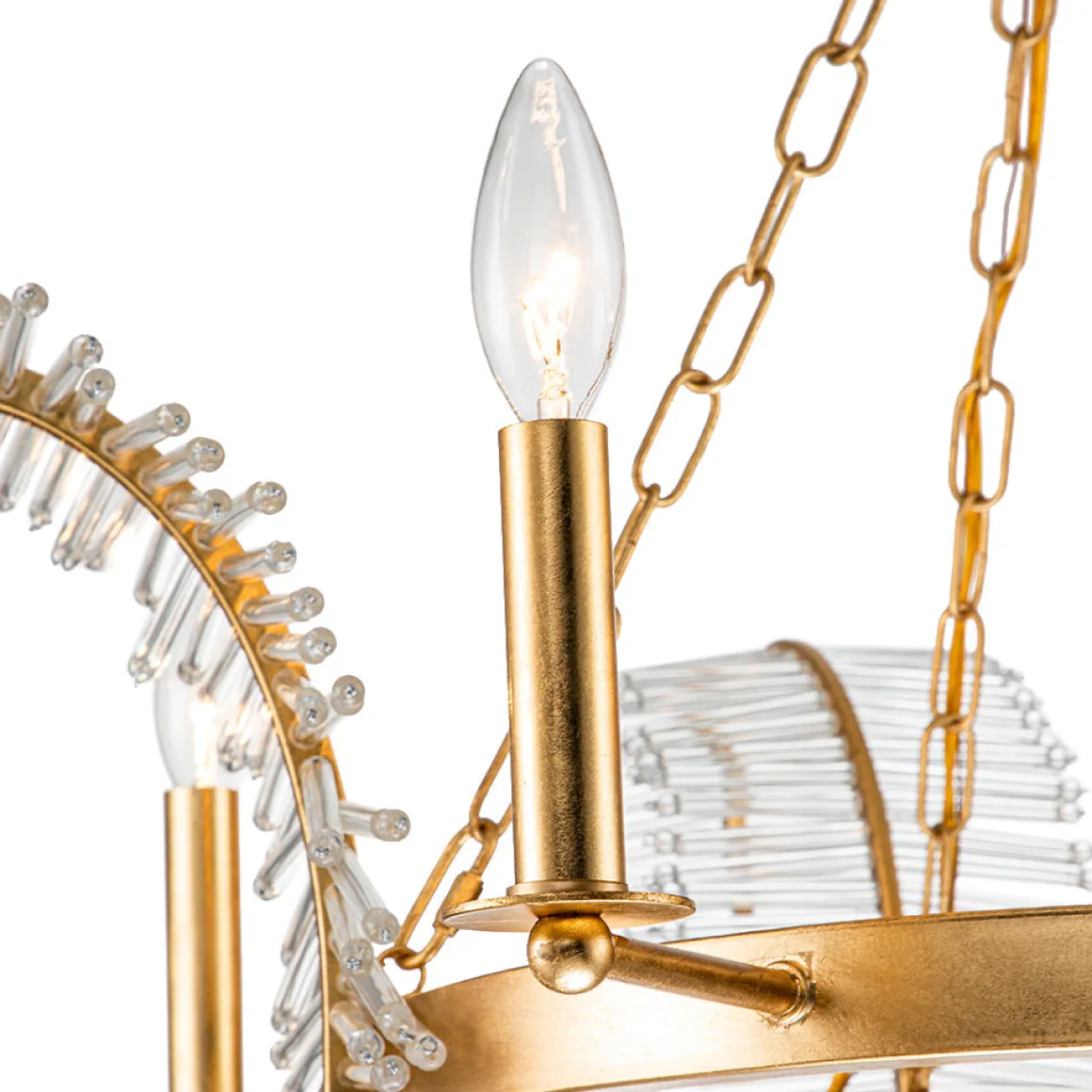 Chic Antique Crystal Floral Chandelier