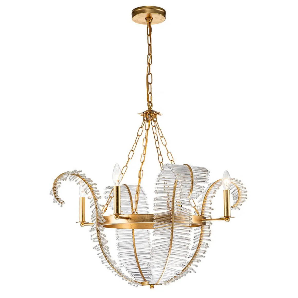 Chic Antique Crystal Floral Chandelier