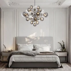Cluster Glass Globe Bubble Chandelier 23.6