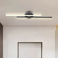 Contemporary Dimmable Linear LED Semi Flush Mount Light