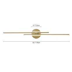 Contemporary Dimmable Linear LED Semi Flush Mount Light
