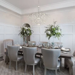 Contemporary Glam Starry Geometric LED Crystal Chandelier