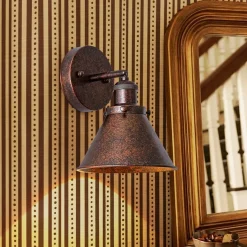 Copper Adjustable Head Cone Wall Sconce Ceiling Light