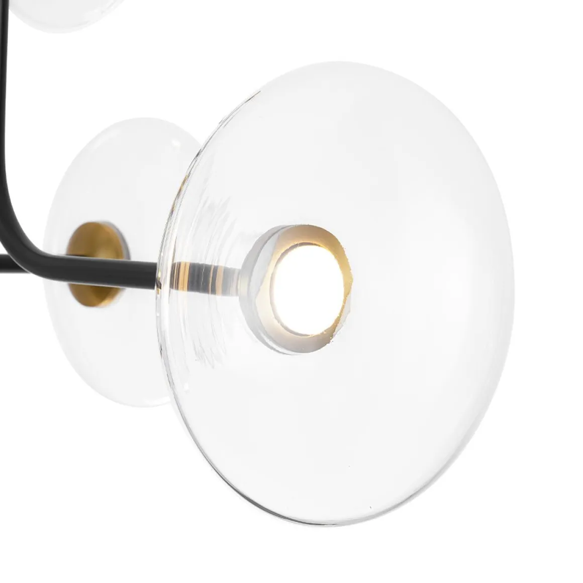 Designer 9-light Glass Dimmable LED Linear Sputnik Chandelier