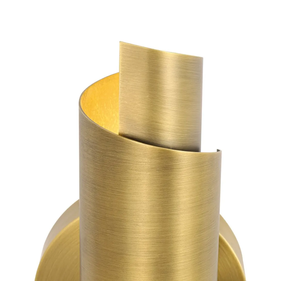 Dimmable LED Aged Brass Up Down Metal Tube Wall Sconce