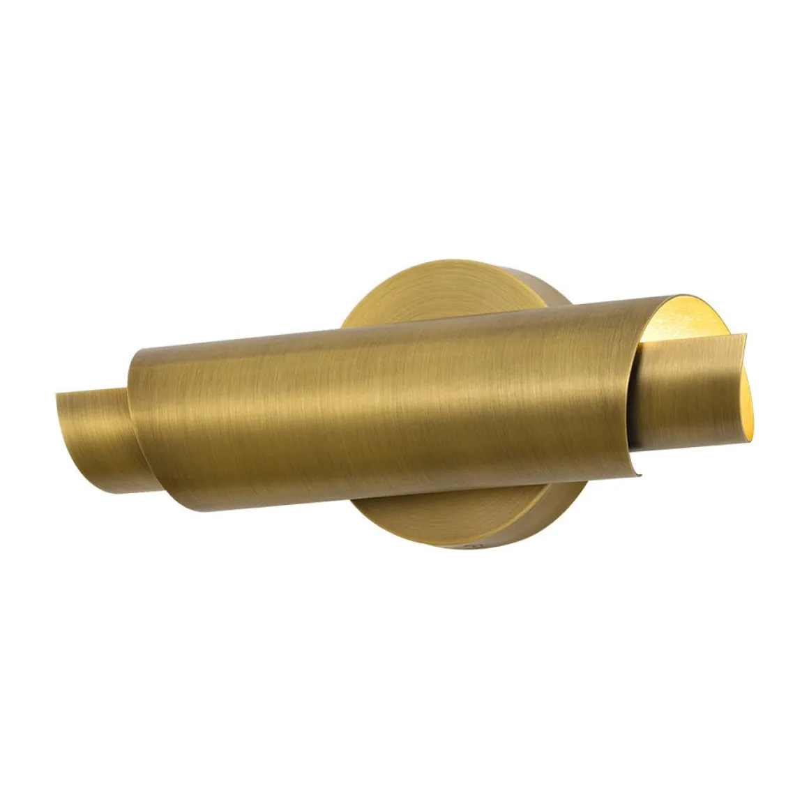 Dimmable LED Aged Brass Up Down Metal Tube Wall Sconce