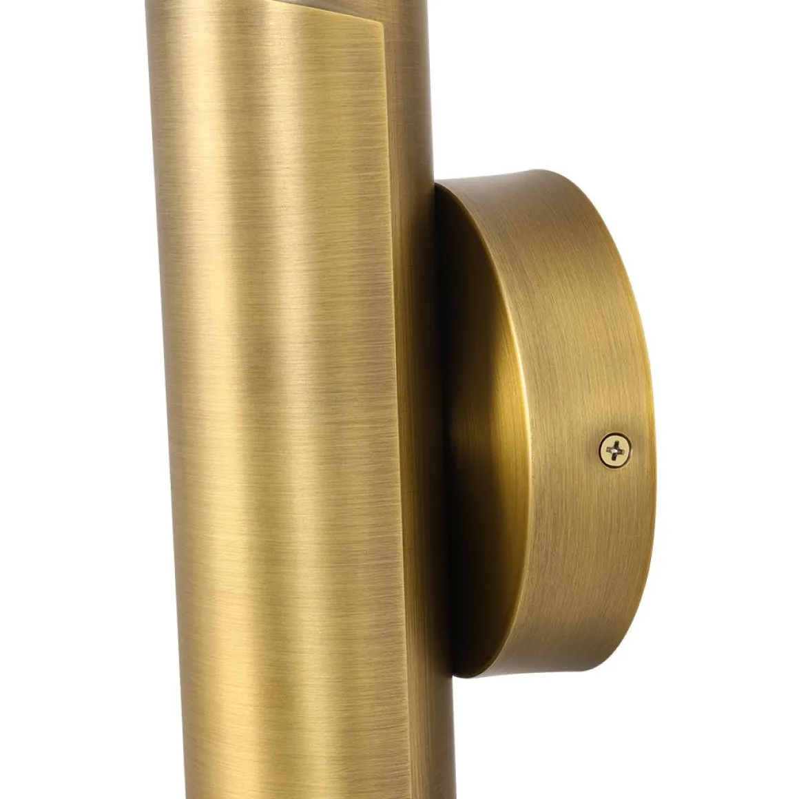 Dimmable LED Aged Brass Up Down Metal Tube Wall Sconce