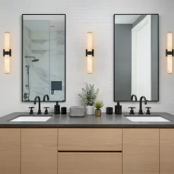Dimmable LED Marble Tube Linear Bathroom Wall Sconce