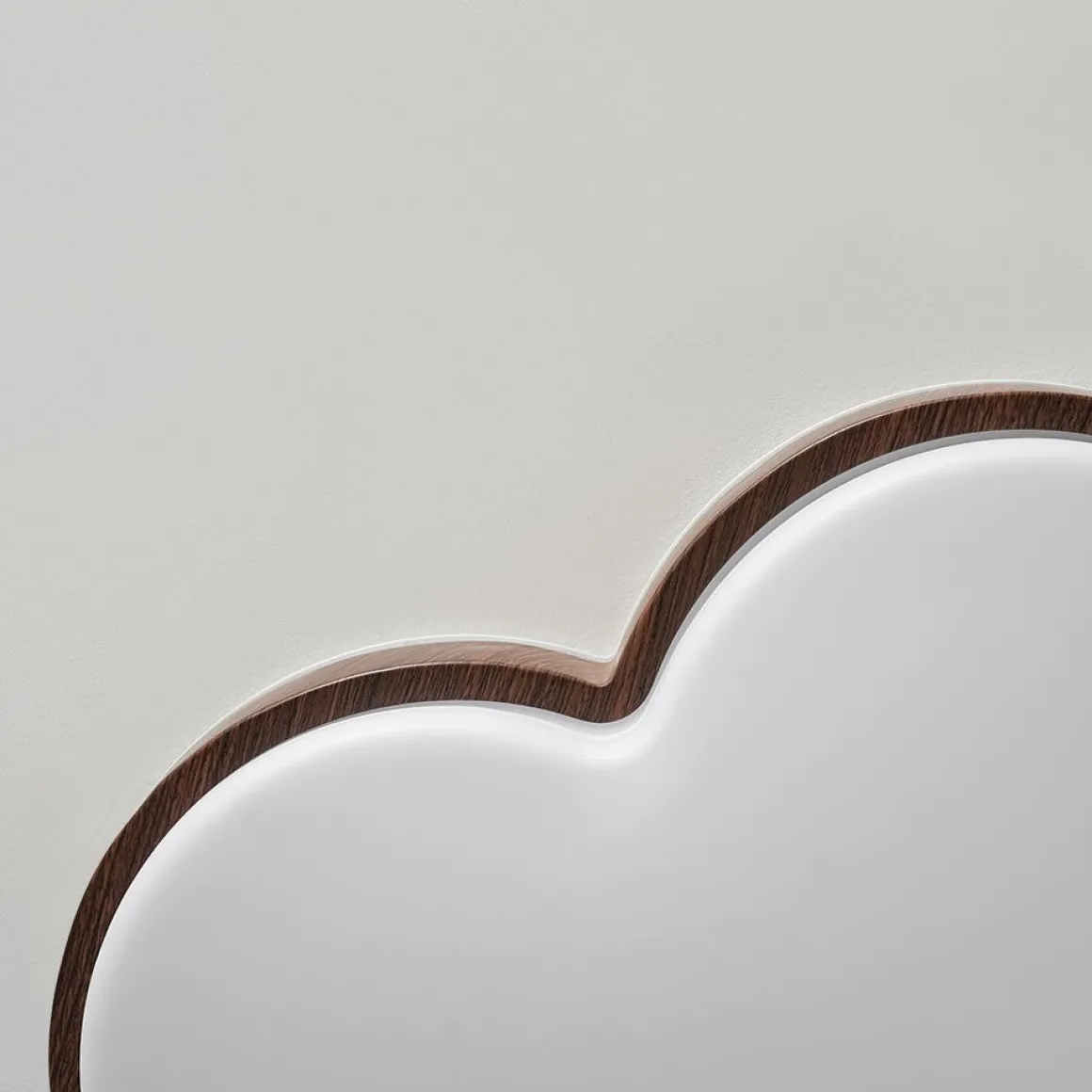 Dimmable LED Wood Accented Cloud Kids Ceiling Light