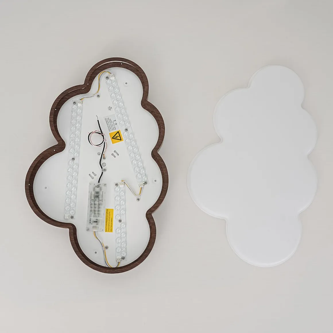 Dimmable LED Wood Accented Cloud Kids Ceiling Light