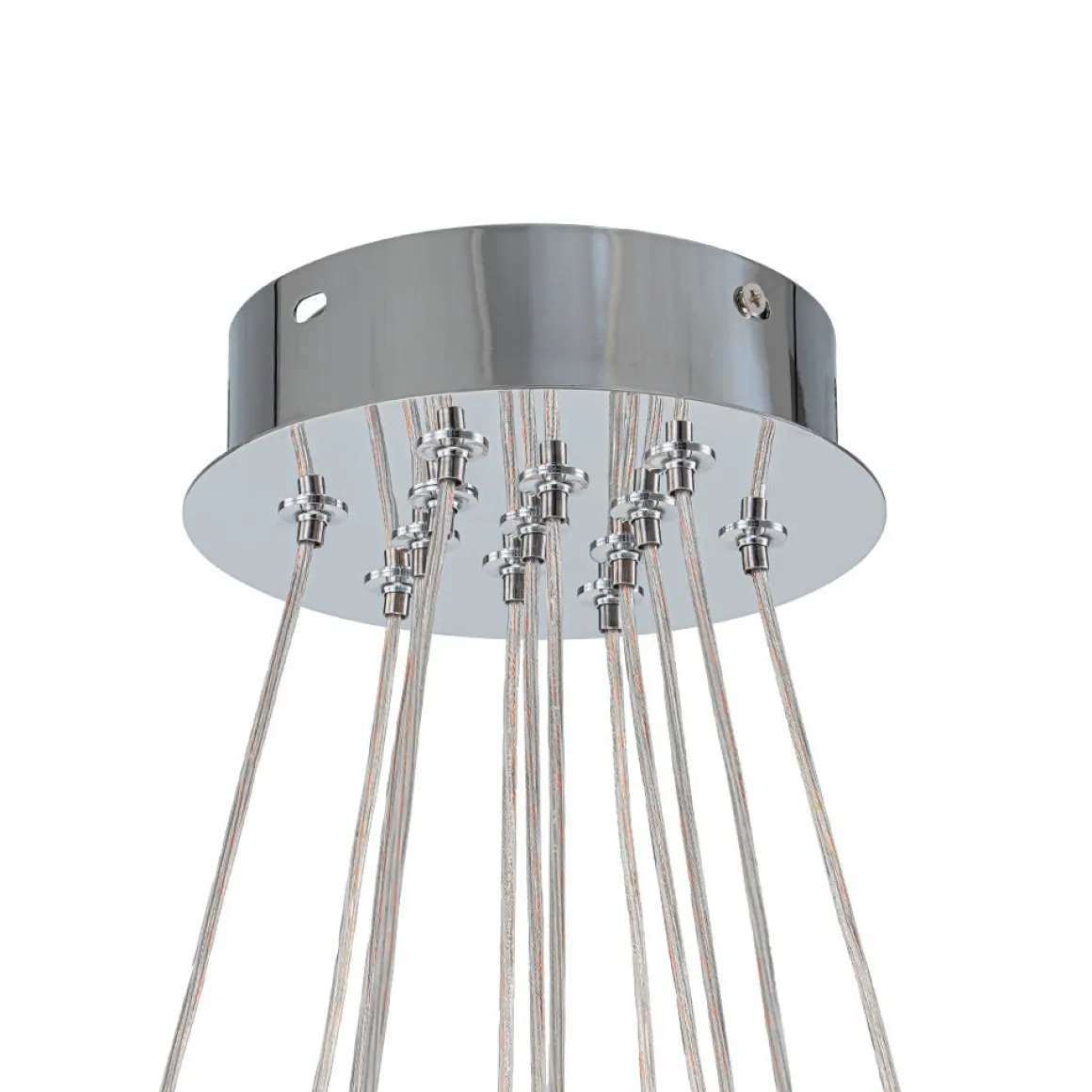 Dimmable 13-Light Frozen Glass Ice Style Cluster Chandelier