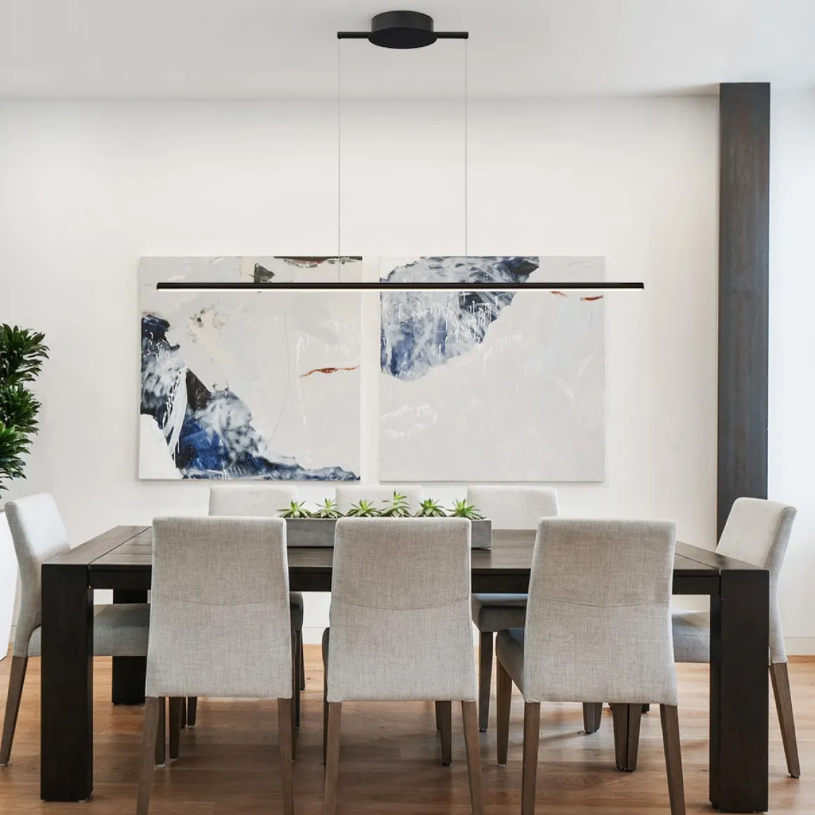 Dimmable Minimalist Tube LED Linear Pendant