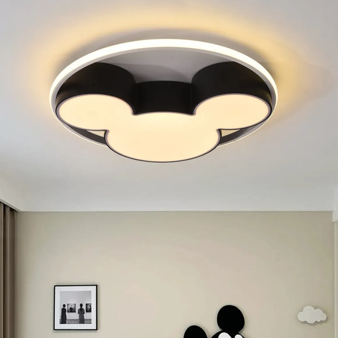 Dimmable Modern Mickey Design LED Flush Ceiling Light
