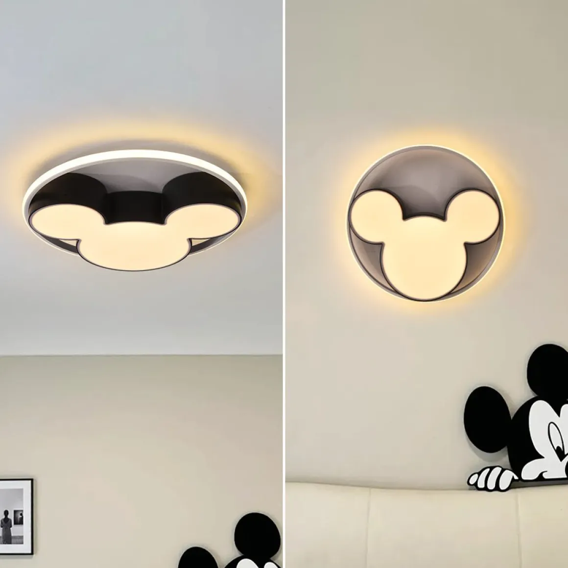 Dimmable Modern Mickey Design LED Flush Ceiling Light