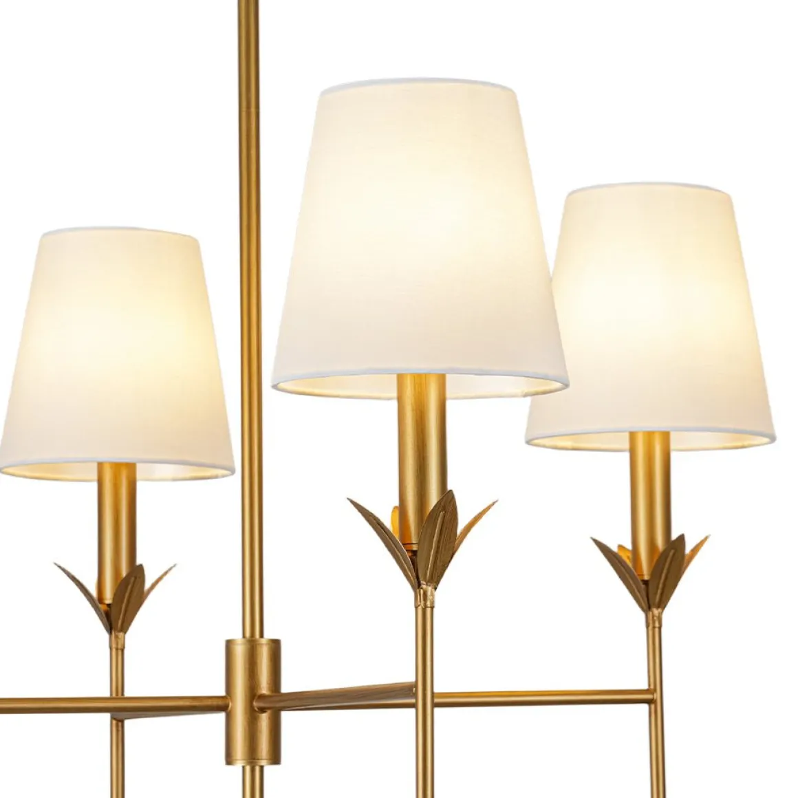 French Country 4-Light Fabric Round Candle Style Chandelier