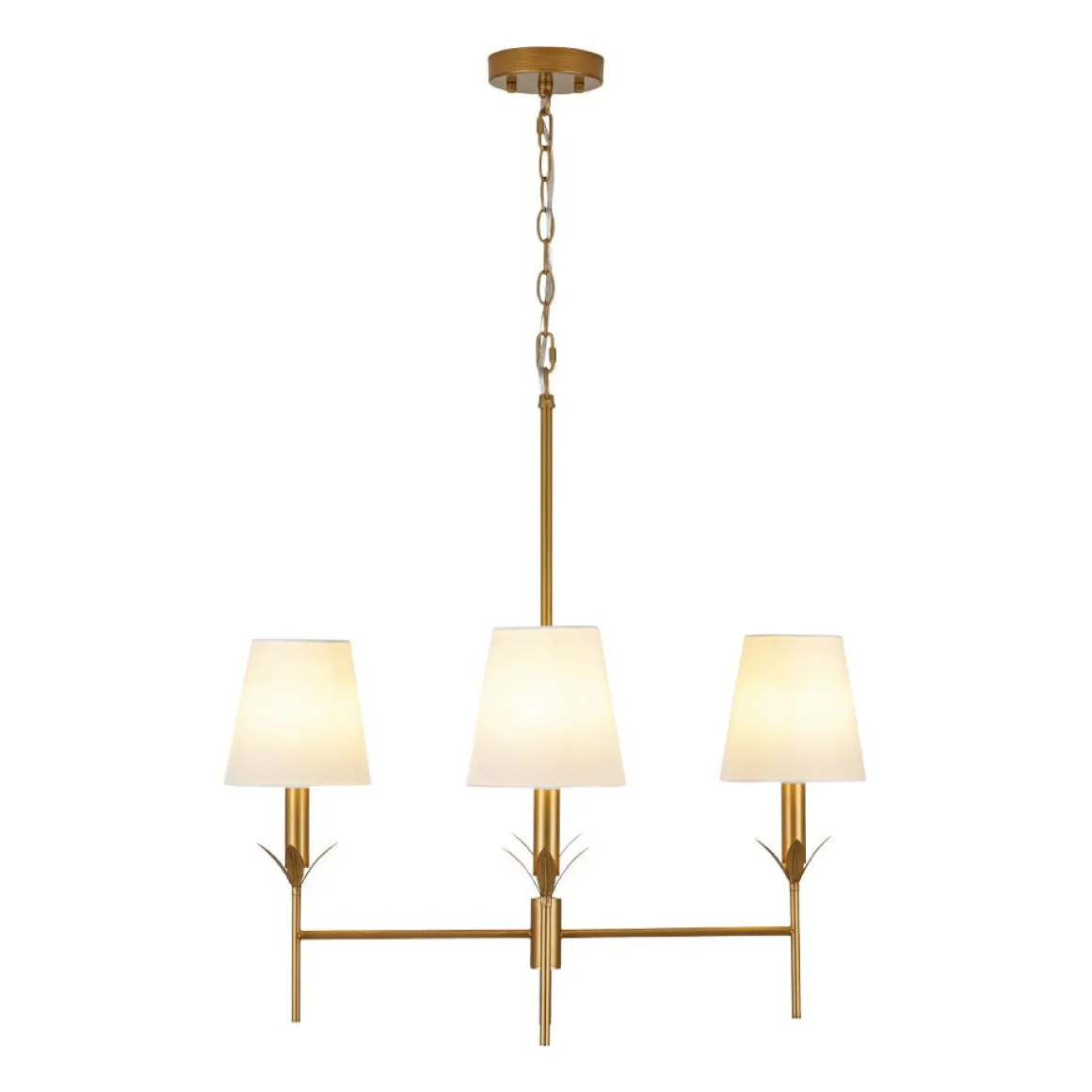 French Country 4-Light Fabric Round Candle Style Chandelier