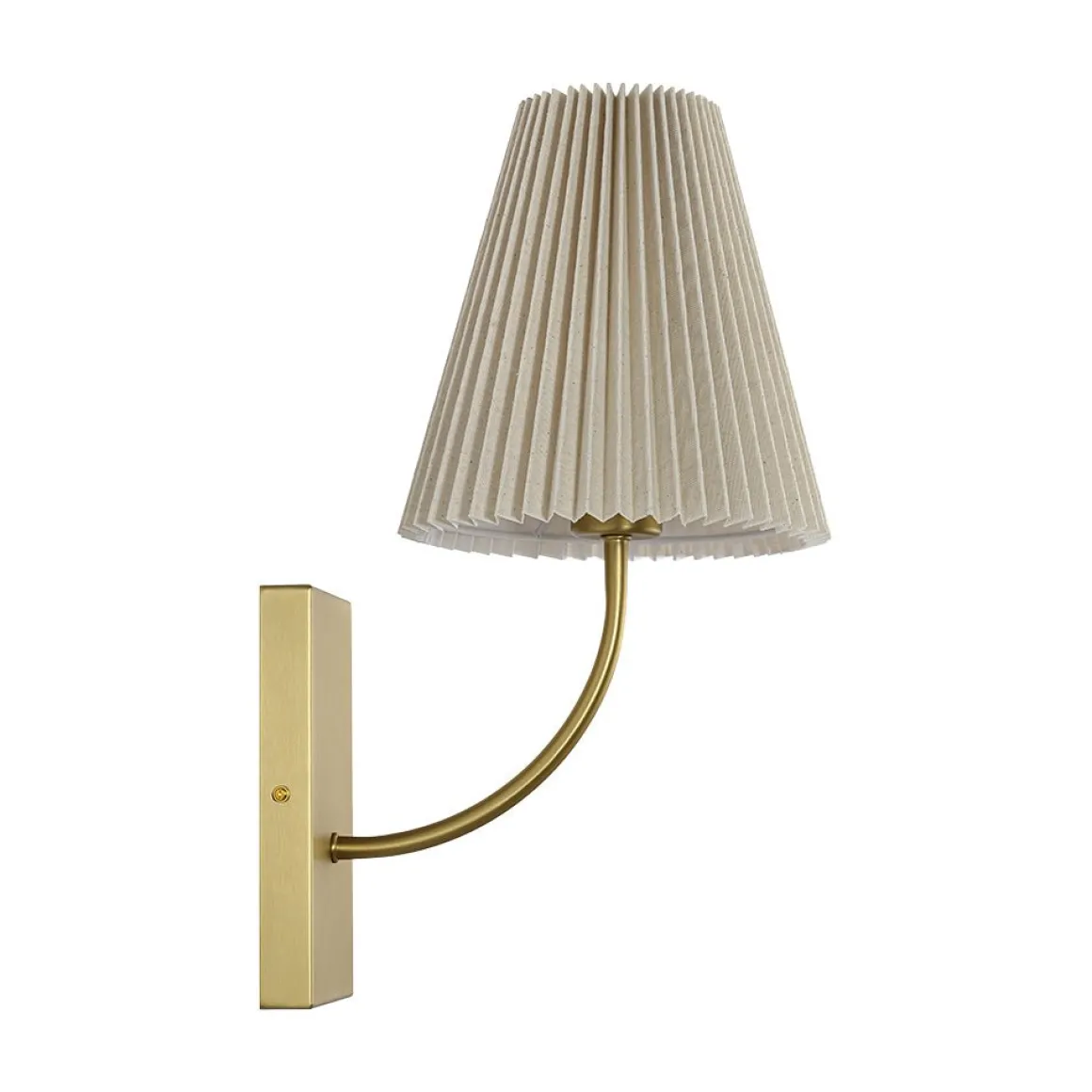 French Elegant 1-Light Pleated Fabric Wall Lamp