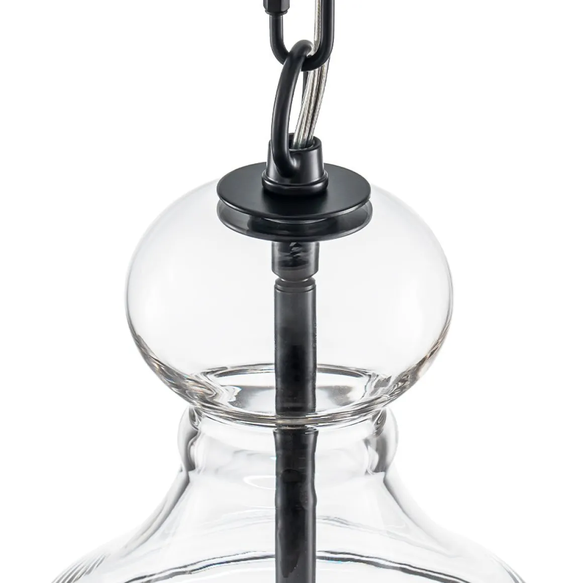 French Farmhouse 1-Light Glass Bell Kitchen Pendant Light