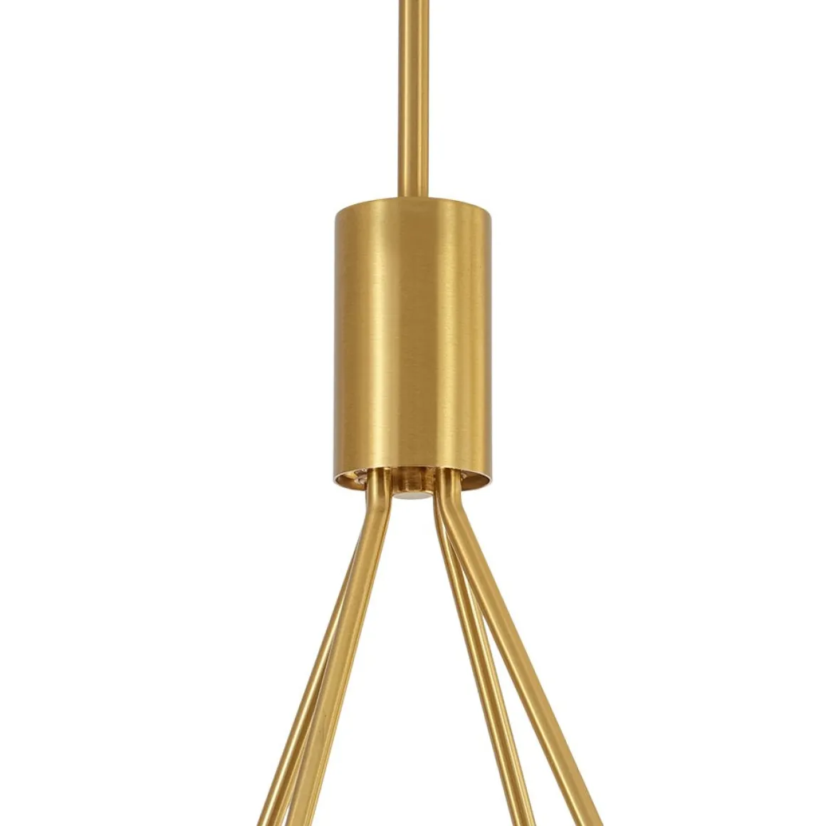 French Luxe Brass 4-Light White Linen Shade Candle Chandelier
