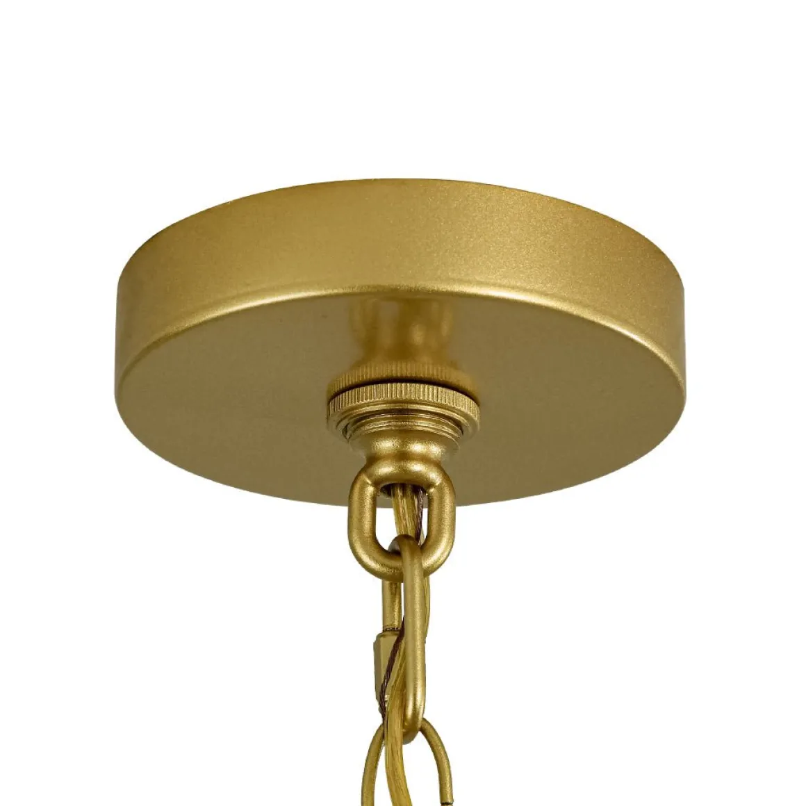 French Luxury Gold 2-Tier Metal Drum Cage Chandelier