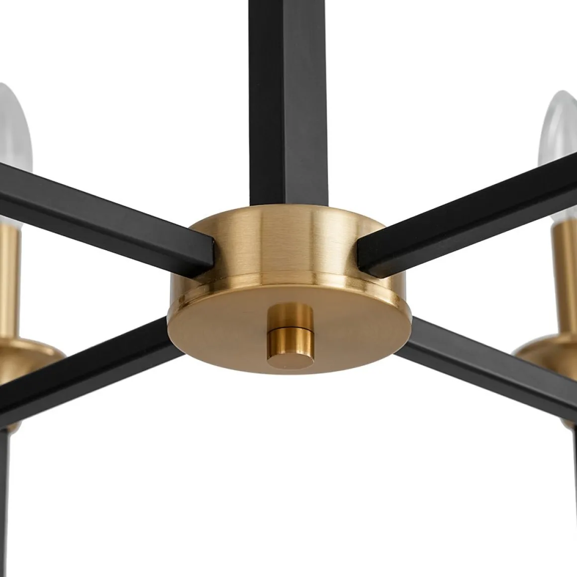 French Modern Iron 8-Light Candle Chandelier