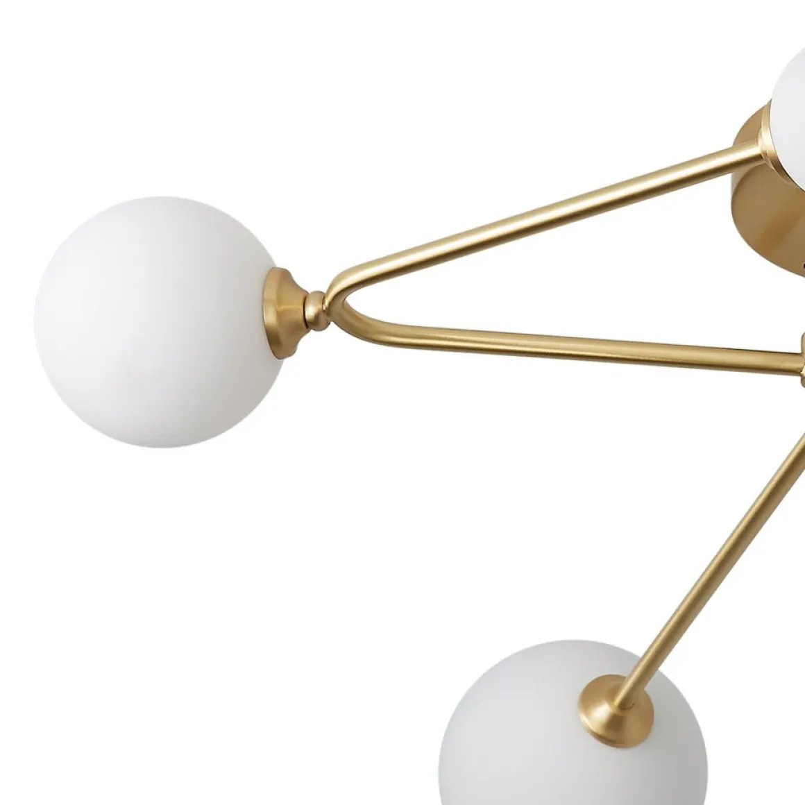 Frosted Bubble Linear Sputnik Semi Flush Mount