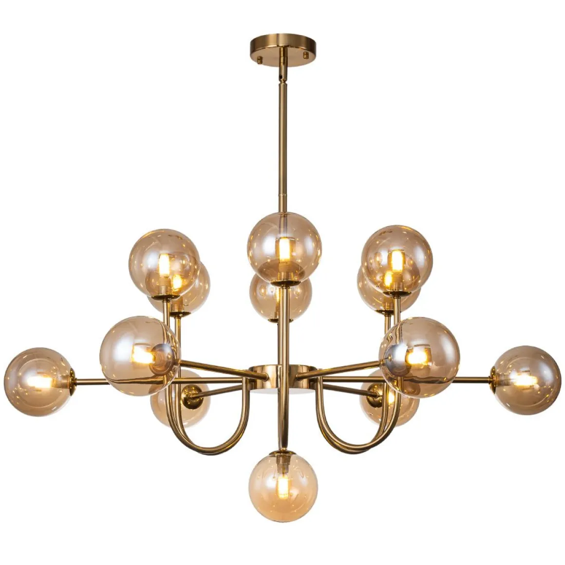 Glam 13-Light Sputnik Glass Globe Bubble Chandelier